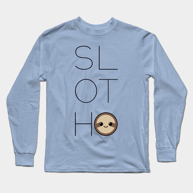 SLOTH Long Sleeve T-Shirt by SlothgirlArt